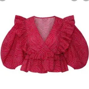 Rhode Top Pink with Ballon Sleeve